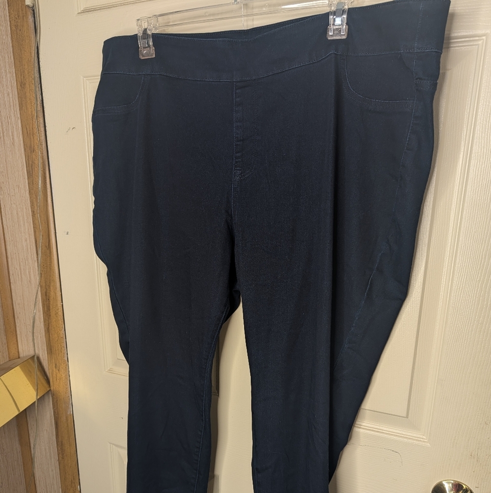 # 3 - Lane Bryant Navy Blue Denim Stretch Jeggings